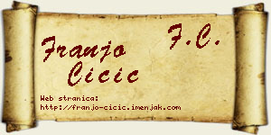 Franjo Čičić vizit kartica